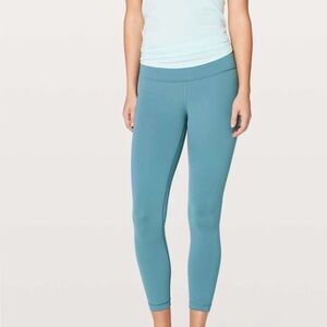 Lululemon Wunder Under Hi-Rise 7/8 Tight Persian Blue Size 12